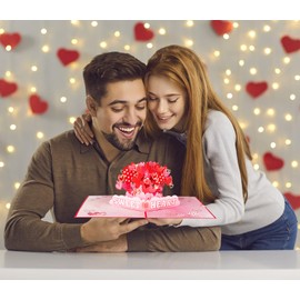 WhatSign Valentines Day Cards 3D Pop Up Valentine Cards Love Pop Up Cards Valentine Day Gifts for Her Him Valentines Day Card for Girlfriend Boyfriend Husband Wife Valentines Anniversary Birthday