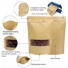 10-200x Stand Up Bag Kraft Paper Seal Packaging Window Zip