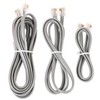 KICHOUSE 3pcs Telephone Extension Cord Kit Flat Wire Wear-Resistant High-Performance