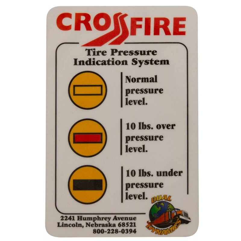 Crossfire Dual Tire Pressure Equalization System 100 PSI one per