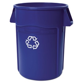 Rubbermaid Commercial Products Vented BRUTE Recycling 44 Gal, Blue, for Landscapers/Construction Sites/Restaurants/Back of House/Offices/Warehouses/Commercial Environments
