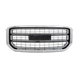 US_Auto_3 Fit 2015 - 2020 GMC Yukon XL SLT SLE Style Front Upper Grille Chrome GM1200702