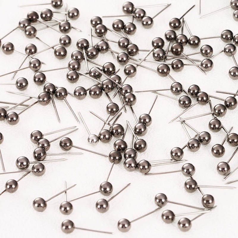 Small Round Map Tacks,200 Pack Map Push Pins with 1/8