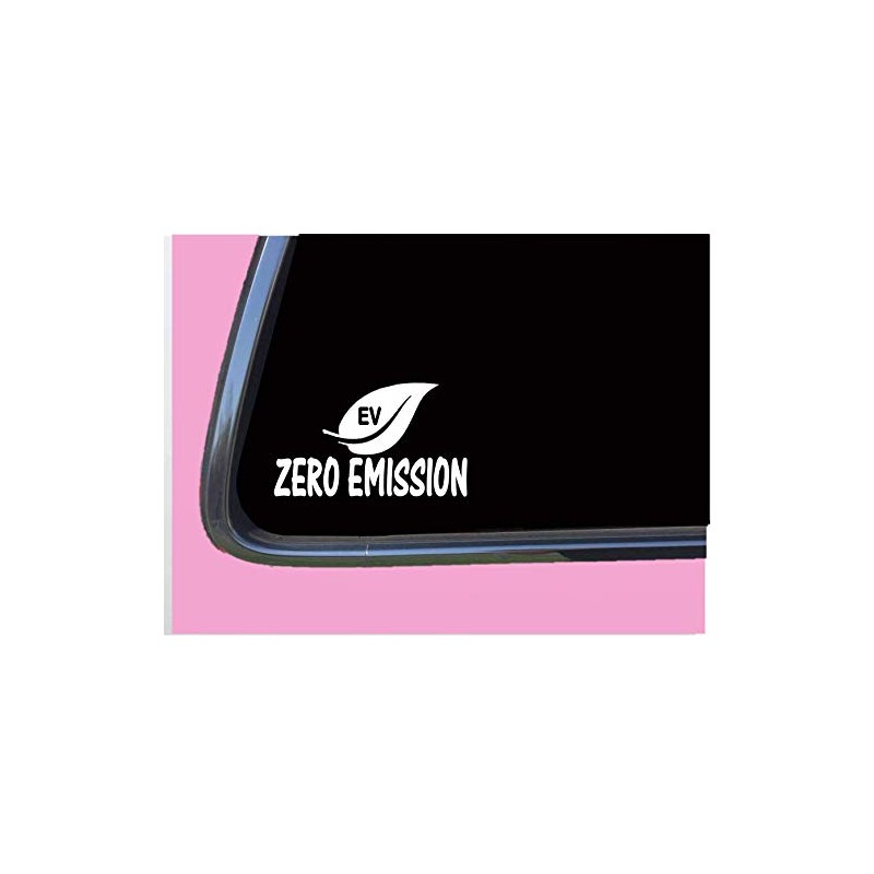 Zero Emission sticker Decal TP 943 8" ev electric vehicle