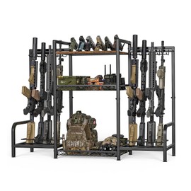 Upbci Gun Rack, Portable Rifle Rack Stand for Floor, Folding Indoor Outdoor Gun Racks with Pistol Rack for Hunting,Shooting Sports,Target Practice