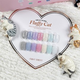 classic nail First Street Fluffy Cat Glitter Gel 7-piece set + 2 top gels / 퍼스트스트릿 플러피캣 글리터젤 7종 세트+탑젤2개