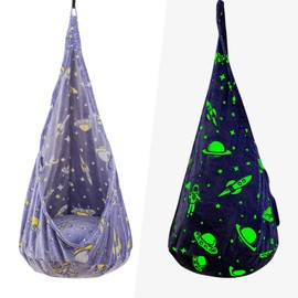 Kids Pod Swing Seat, Sensory Swing Chair with PVC Inflatable Cushion, Hanging Hammock Chair for Indoor and Outdoor Use