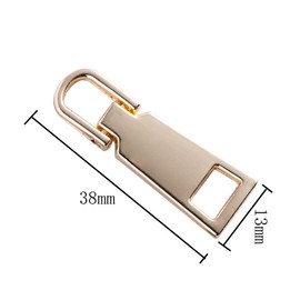 9 Piece Zipper Replacement Set - Metal Zipper Pulls & Tabs for Clothes, Backpacks, Suitcases & Handbags (Golden, Silver, Gun Black)