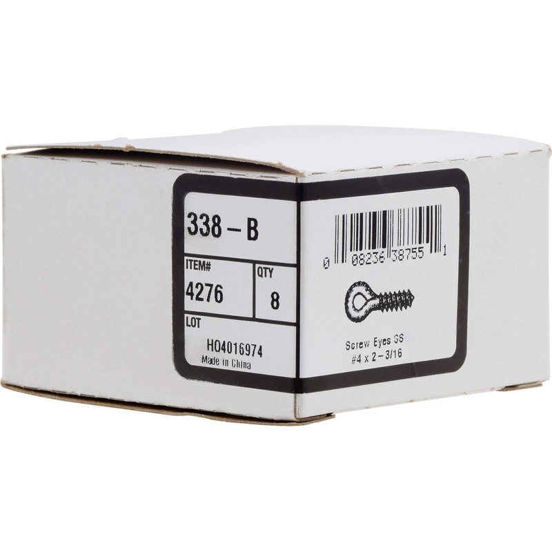 Hillman 4276 Stainless Steel Screw Eye (#4 x 2-3/16" x