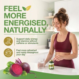Etanics Beetroot Tablets 400mg High Strength | Vegan Beetroot Extract Supplement, Nitric Oxide Booster for Daily Energy & Stamina | Blood Circulation Support Formula, Vegetarian, Made in the UK