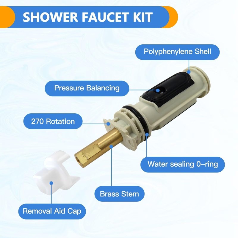Replacement Cartridge for 1 222 for Moen - Includes Removal