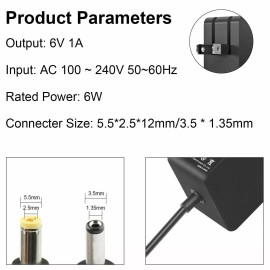 JacobsParts 6V Battery Charger For Blood Pressure Monitor+2Pcs Universal Converter USA Cable