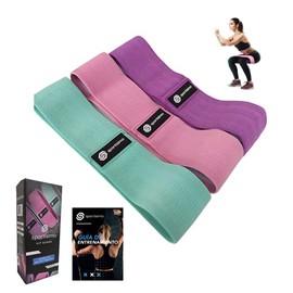 Sportisimo Bandas Elásticas Fitness 3 Bandas de Resistencia para Yoga, Antideslizantes Crossfit, Entrenamiento de Fuerza, Pilates, Fisioterapia Bandas de Ejercicios para Fuerza de Piernas y Glúteos