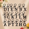 ORUZA Letter Keyring Alphabet Initial Keychain, Black Metal Letter Key