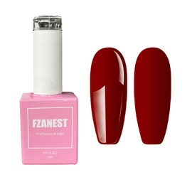 FZANEST Red Gel Nail Polish,Christmas Gel Polish 15ML Soak Off UV French Tip Gel Colors for Nails Art DIY Manicure & Pedicure at Home Salon Holiday Gifts for Women #1546