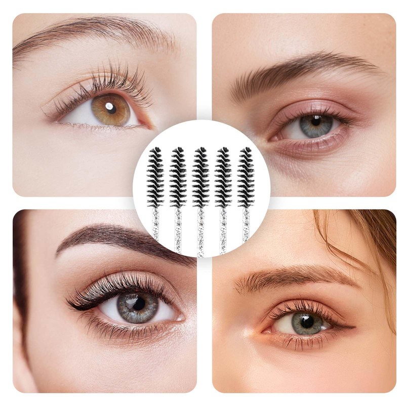 30 Pcs Eye Lash Brush, Mascara Spoolies Empty Mascara Tube