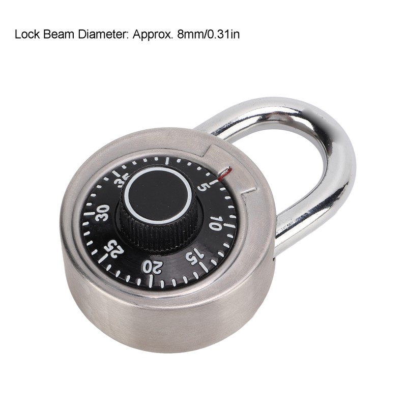 Dial Combination Lock Heat Treatment Hardened Steel Security Waterproof for