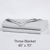 DOZ Waffle Throw Blanket, 50% Viscose Derived from Bamboo and