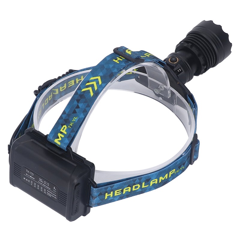 LED Rechargeable Headlight 3000LM 25W High Power Zoomable Headlamp for
