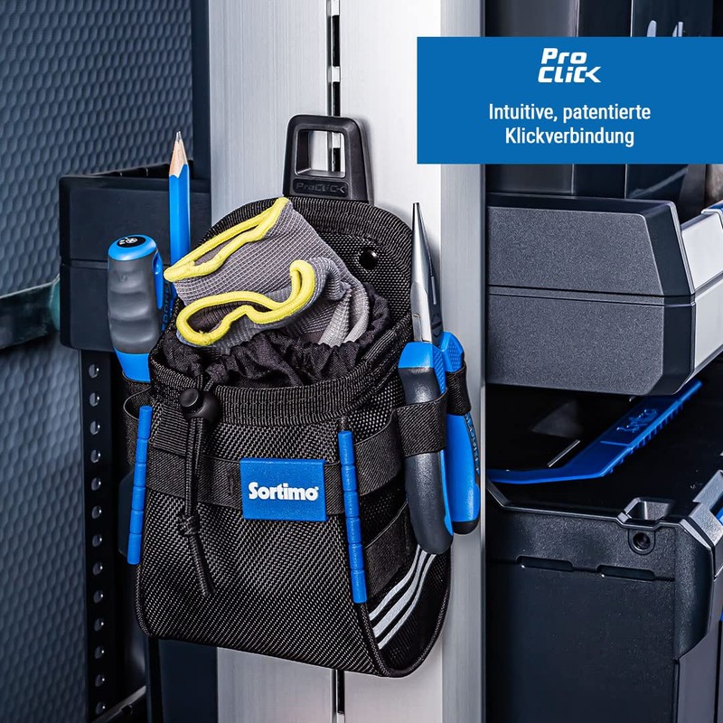 Sortimo ProClick Nail Bag M - Robust Bag with Lockable