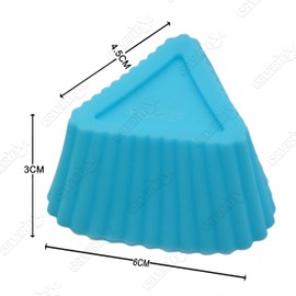 12x Random Triangle Muffin Cases for Air Fryer| Airfryer Kitchen UtensilsSilicone Muffin Cases Cupcake Mould Baking Reusable| Airfryer Tools