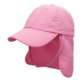 LLmoway Toddler Beach Hat Girls UPF50+ Lightweight Sun Hat with Strap Kid Outdoor Wide Brim Adjustable Summer Hat Pink