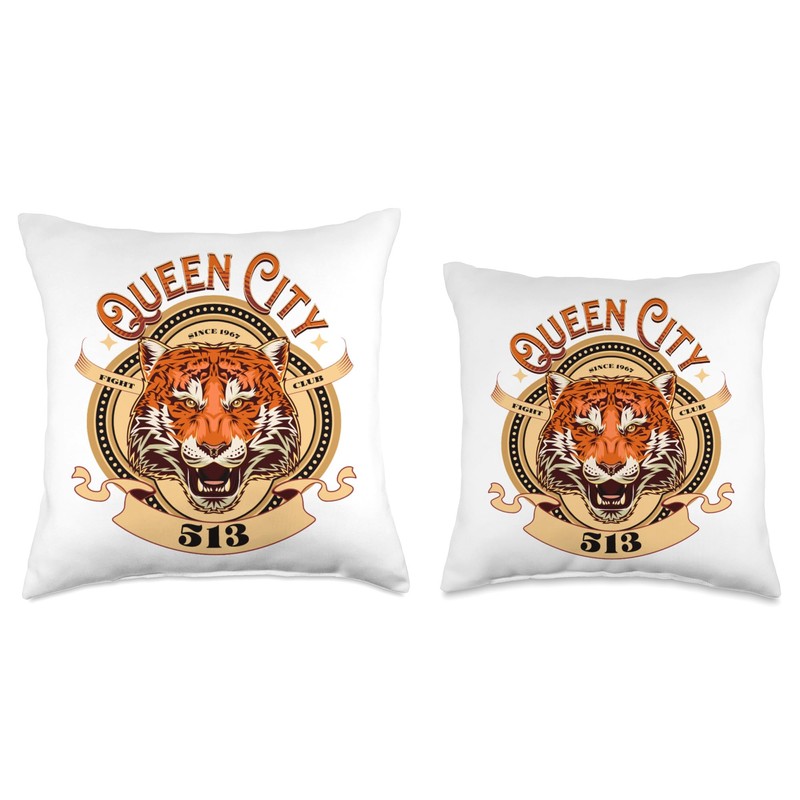 Queen City 513 Throw Pillow