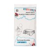 D&Z White Disposable Plastic Tablecloth for Rectangle Tables - 6