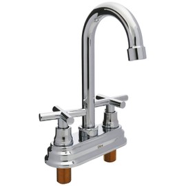 Dica 4061 Mezcladora de 4” para Lavabo con Cubierta y Manerales de Cruceta