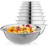 KADAX Mixing Bowl Stainless Steel Salad Bowl High Rim Multifunctional