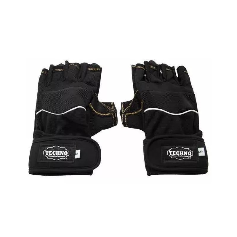 Techno Guantes Para Pesas O Barra Con Muñequera Gym Unisex