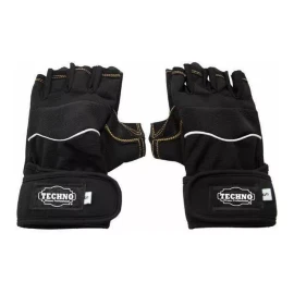 Techno Guantes Para Pesas O Barra Con Muñequera Gym Unisex