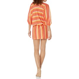 Trina Turk Women's Standard Sunray Drape-Sleeve Tunic-Bathing Suit Cover Ups, Multi, S-M, Multi, Medium