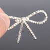 10Pcs Diamond Rhinestone Bow Glass Flash Brooch Claw Chain Suit