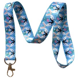 Execucat Pelicans Lanyard Keychain ID Badge Holder, Multicolor, One Size