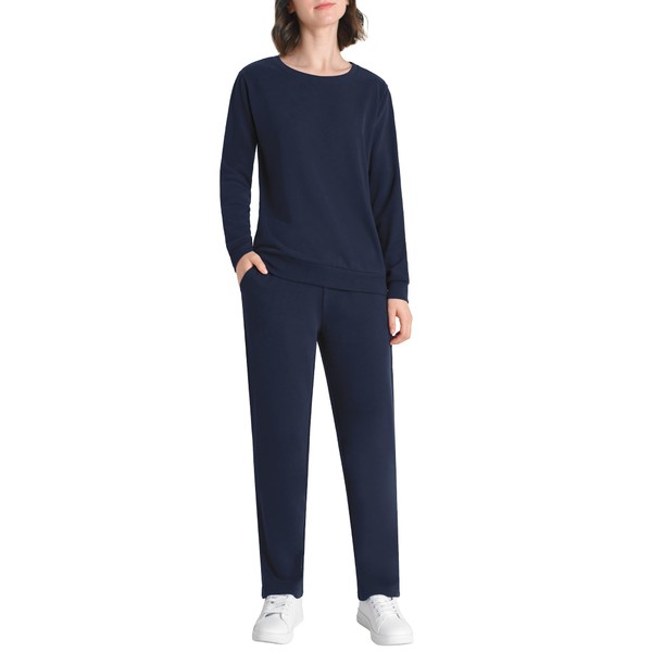 Weintee Women's Petite Sweatsuits 2 Piece Set Sweatpants and Sweatshirt