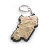 Generico Sardinia 3D Topographic Keyring, Brown-Black H