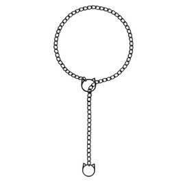 Manfnee PU Leather Choker, Punk, Goth, Emo Circle Necklace, Chain Choker for Women, Men, Adjustable, Zinc, No Gemstone