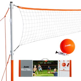 Franklin Sports Volleyball Net and Ball Set — Includes 1 Net with Stakes, 1 Volleyball, and 1 Ball Pump with Needle — Starter, Family, and Professional Set Options