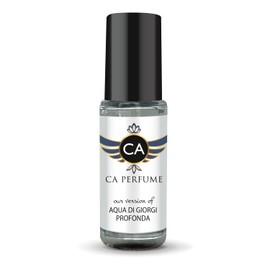 CA Perfume Impression of Aqua Di Giorgi Profondo for Men Perfume Oil Aromatic Fougere Scent Long Lasting Cologne for Men Travel Size Mini Perfume Sample TSA Ready Body Oil Roll-on 0.14 Fl Oz 4ml