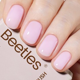 Beetles Nude Gel Nail Polish - 15ml Nude Purple Jelly Gel Polish Neutral Nail Polish Nail Concealer Sheer Translucent Effect Soak Off UV French Nail Art Manicure Salon DIY Gifts for Women