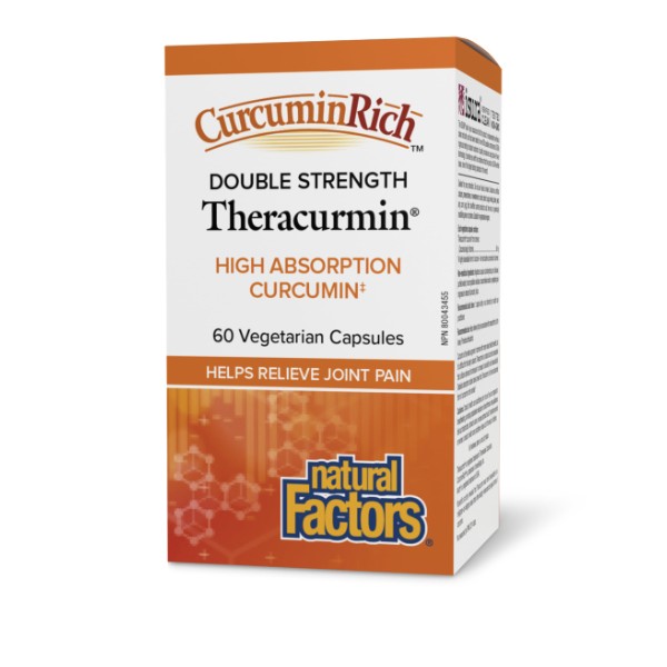 Natural Factors Theracurmin CurcuminRich DOUBLE STRENGTH 60 mg, 60 Vegetarian
