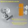 Perillas Manijas Buro Cajón Mueble Cristal Tipo Diamante