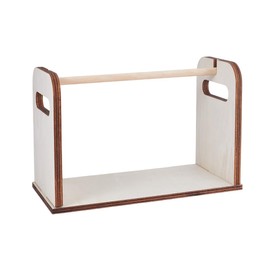 OLYCRAFT Wooden Spools Holder Sewing Yarn Roll Holder MDF Adjustable Paper Roll Holders Dispenser Thread Rack Spools Organizer for Sewing Threads Multi Spool Thread Stand-25x12x15cm