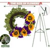 SUHOOKOO Cemetery Wreaths for Grave Decoration,Golden Sunflower and Purple Rose,