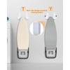 Ironing Board Holder Wall Mount White, Stainless Steel Ironing Board