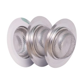 PlumBoss Kitchen Sink Strainer Basket - Rust Free Stainless Steel Sink Drain Strainer - 3 Pack Kitchen Drain Strainers 4.5 Inch Diameter