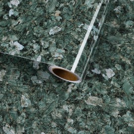 VaryFloral Emerald Green Terrazzo Contact Paper Peel and Stick Countertops Glossy Waterproof Granite Wallpaper for Bathroom Kitchen Backsplash Self Adhesive Marble Vinyl Wrap for Table Desk 11.8"x118"