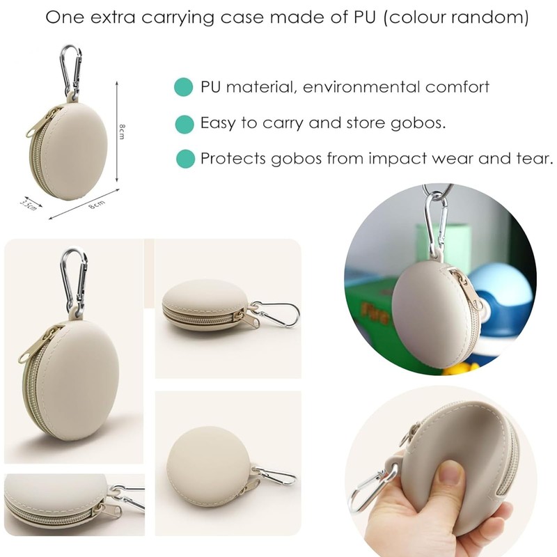 20Pcs Round Gobos Kit for Optical Snoot,66mm/2.6in Metal Plate Patterns