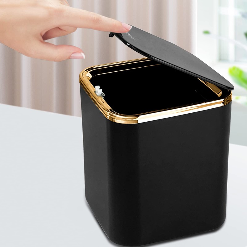 yuejuhe Small Table Rubbish Bin, Mini 2 L, Table Waste